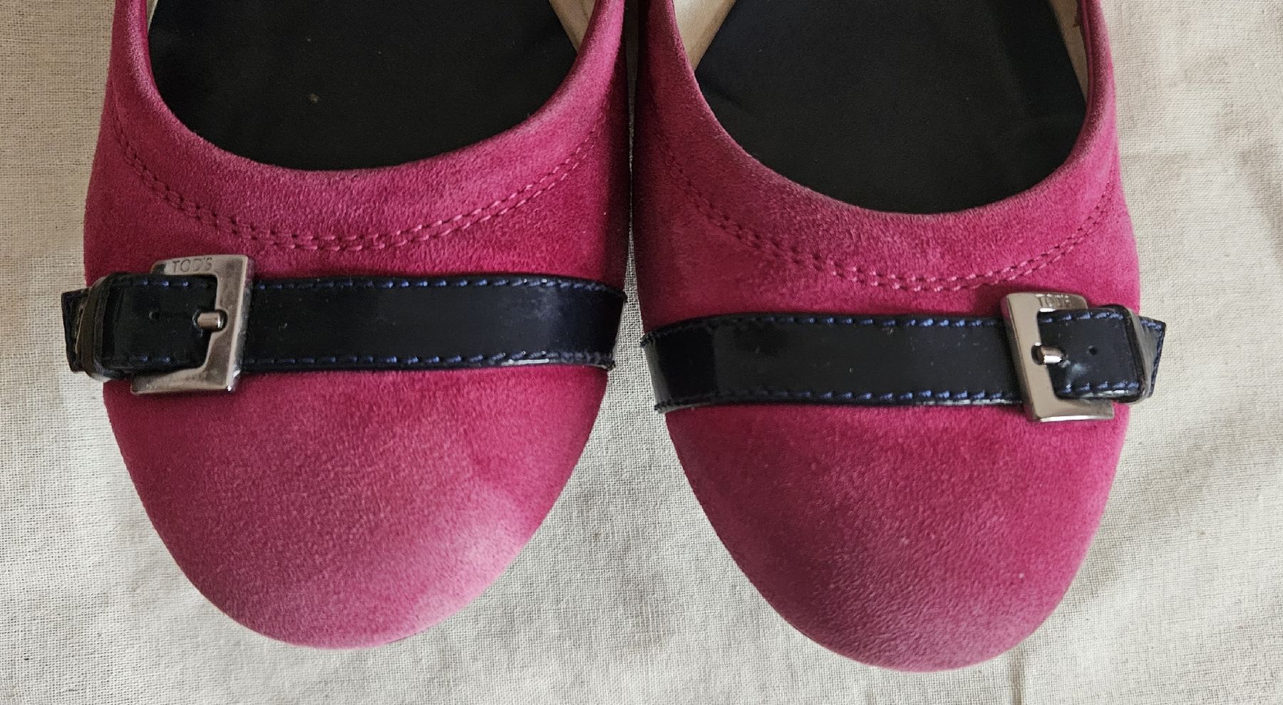 Tod'S Scarpe da donna: Ballerines TOD'S en daim rose, taille 37.5 – Usato da St-Légier-Chiésaz venduto da myrtille74 3