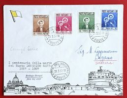 VATIKAN DOMENICO SAVIO LIPPMANN LUGANO SVIZZERA 1957 FDC