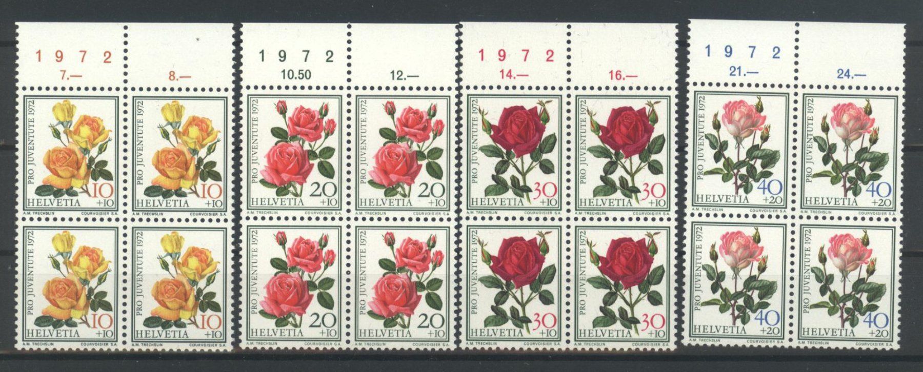 Tutti i francobolli: 1972, Pro Juventute, Viererblöcke ** – Usato da Willisau venduto da Vollstempel