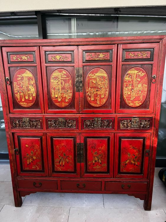Chinesischer Hochzeitsschrank Gebraucht