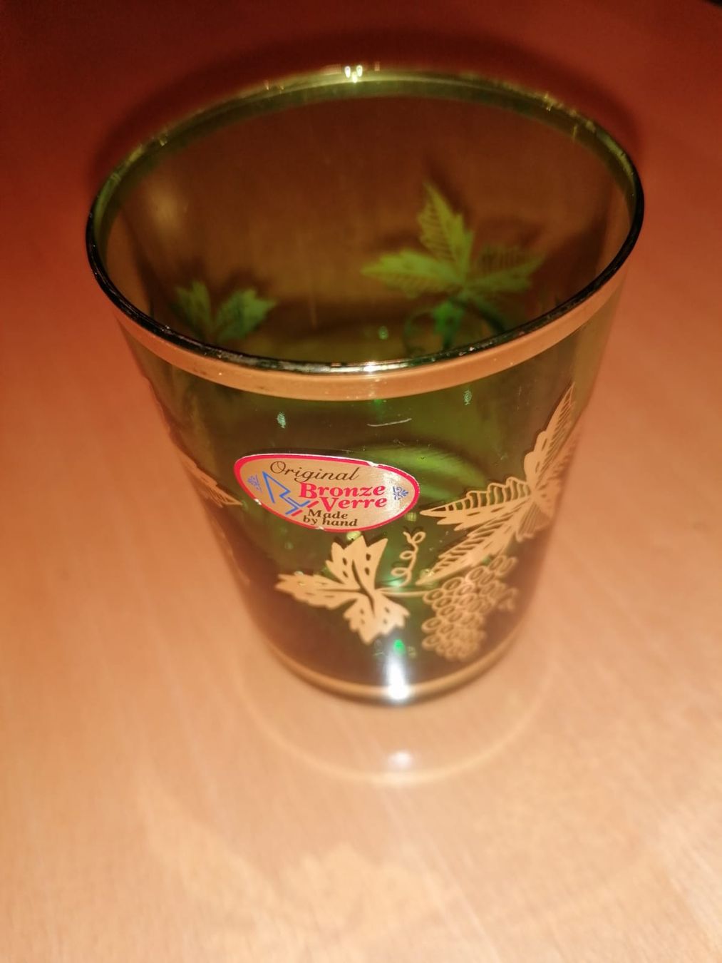 Gläser: 6 Original "Bronze Verre" Trinkgläser Grün – Gebraucht aus Vaduz von DIESEL_60 1