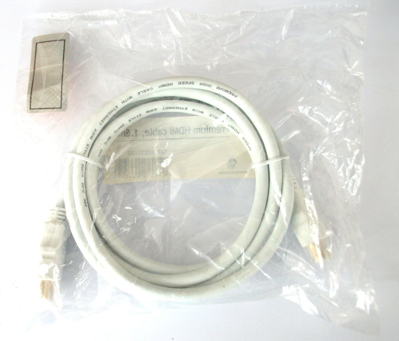 Swisscom Cavi: Premium HDMI-KABEL, 180 cm; fabrikneu – Nuovo e nell'imballaggio originale da St. Moritz venduto da Manu7500 1