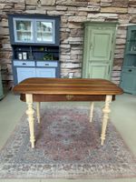 Tisch Nussbaum m. Schublade Jugendstil restauriert gedrechse