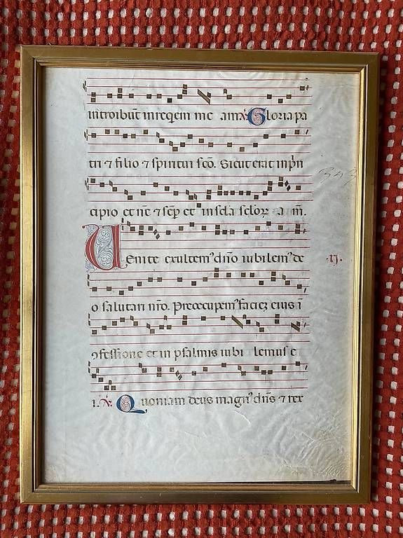 Poster & Bilder: Gregorianischer Mönchsgesang auf Pergament – Gebraucht aus Bern von grecmaster