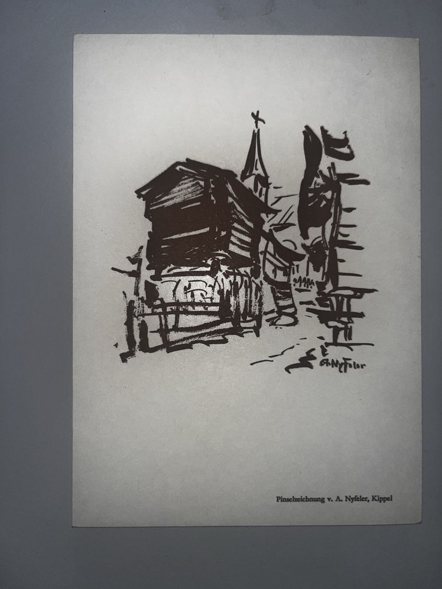 Ansichtskarten: Ansichtskarte v. A. Nyffeler, Kippel. Kunstdruck – Gebraucht aus Muttenz von Totkel