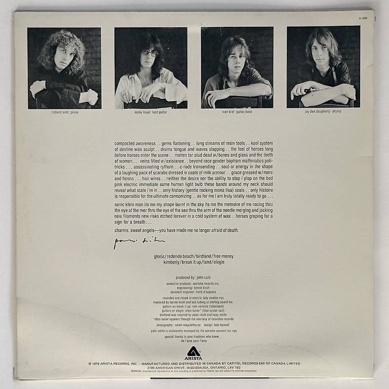 Dischi in vinile: Patti Smith  Horses – Usato da Basel venduto da dietschy77 1