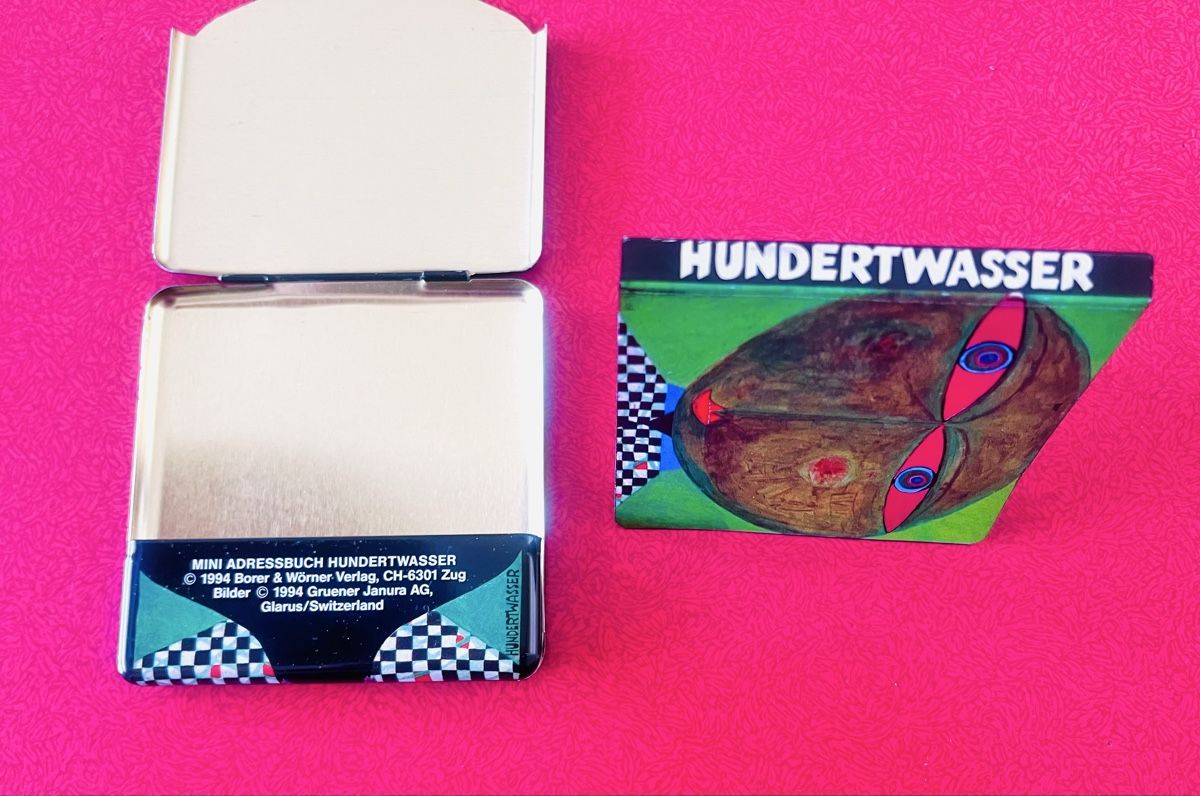 Libri: Hundertwasser Mini Adressbuch 1994 Vintage Etui – Usato da Wädenswil venduto da Buddha8 3