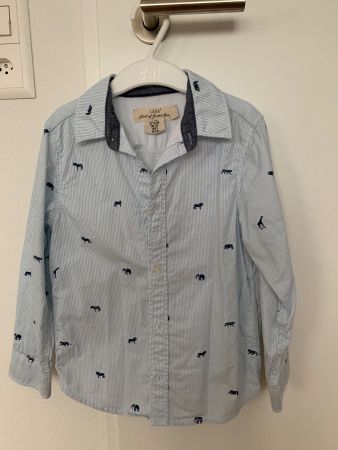 Hemd langarm mit Tieren Gr. 110 H&M
