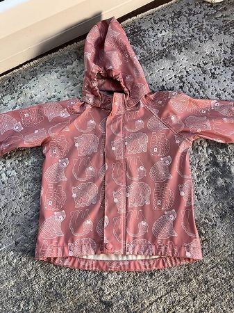Reima Girls Outdoor Jacket  Size 98  Pink Bear Print