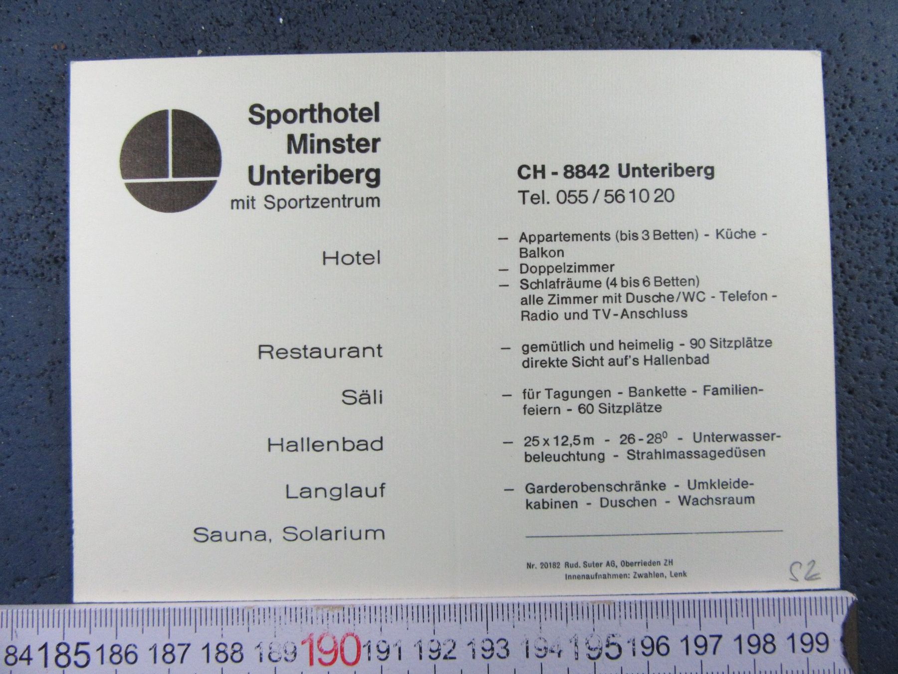 Cartoline postali: UNTERIBERG SPORTHOTEL MINSTER SZ AK – Usato da Ettingen venduto da Hausi4711 1