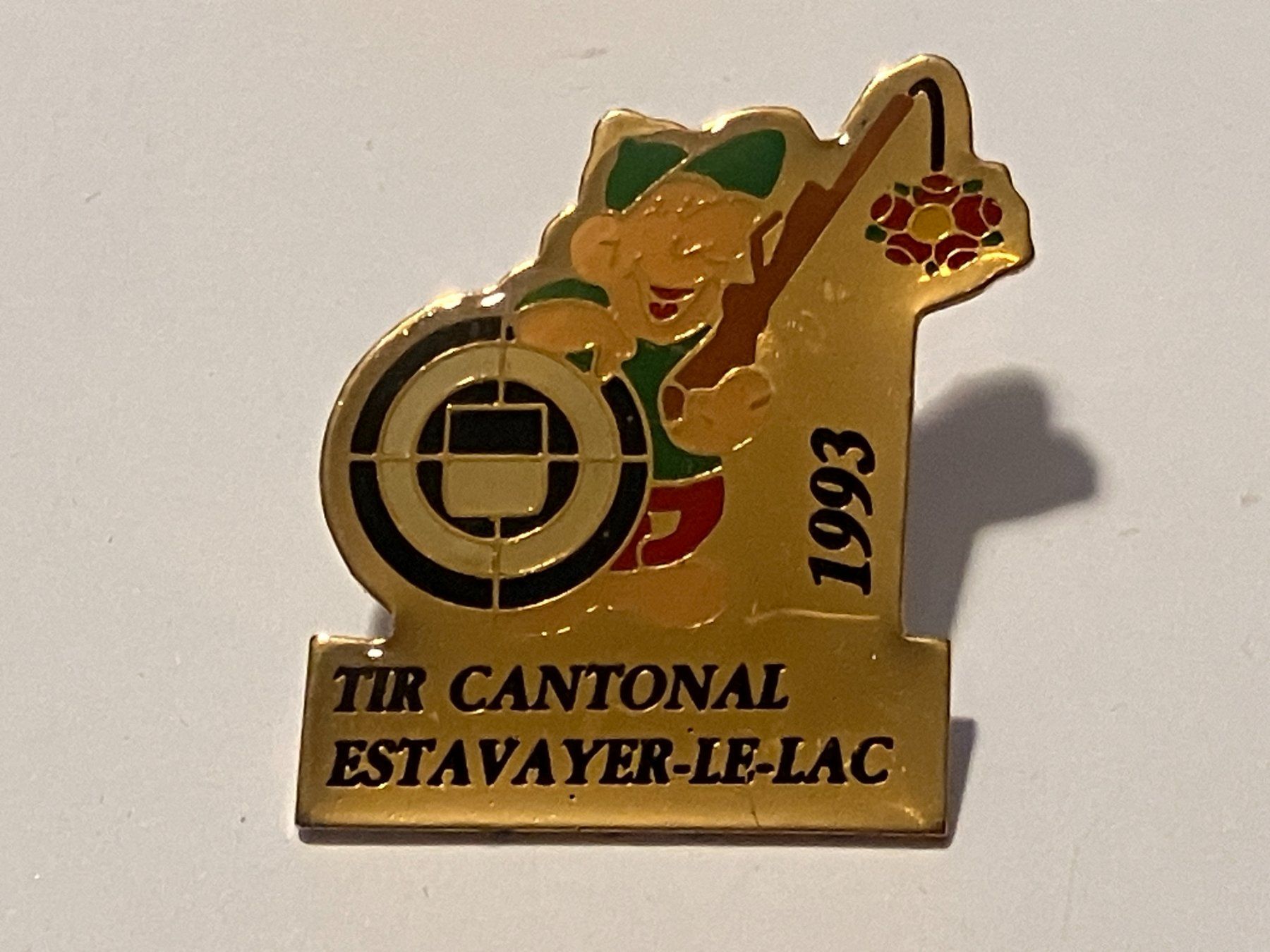 Placchette & Badge: 1 Pin Tir Cantonal Estayer Le Lac 1993 – Usato da Basel venduto da djwwpp
