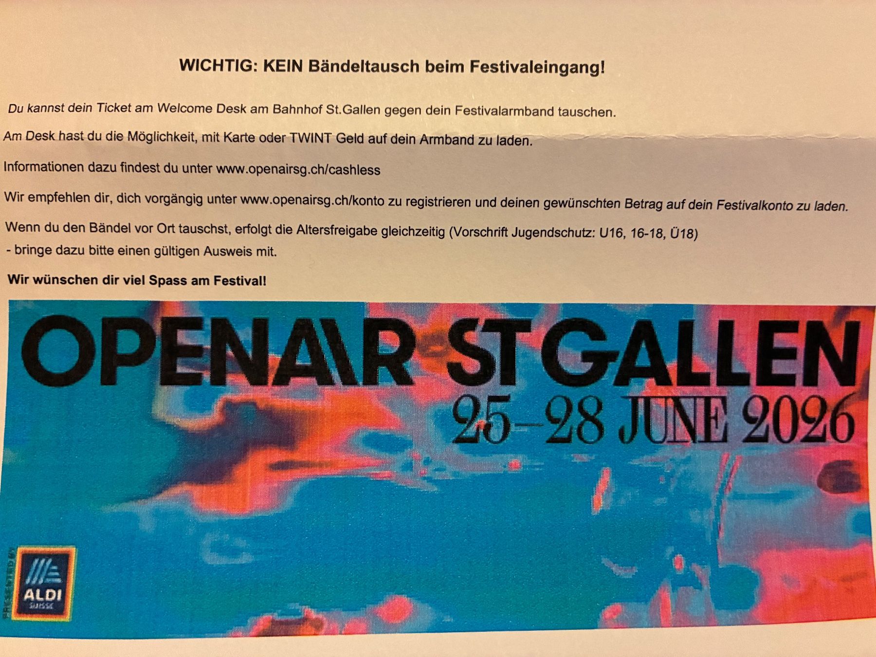 Billets: OpenAir St. Gallen VIP- 4-Tagespass – Neuf avec emballage d'origine à Ins par Rof9 1