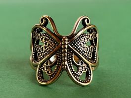 Fingerring Schmetterling goldig (57)