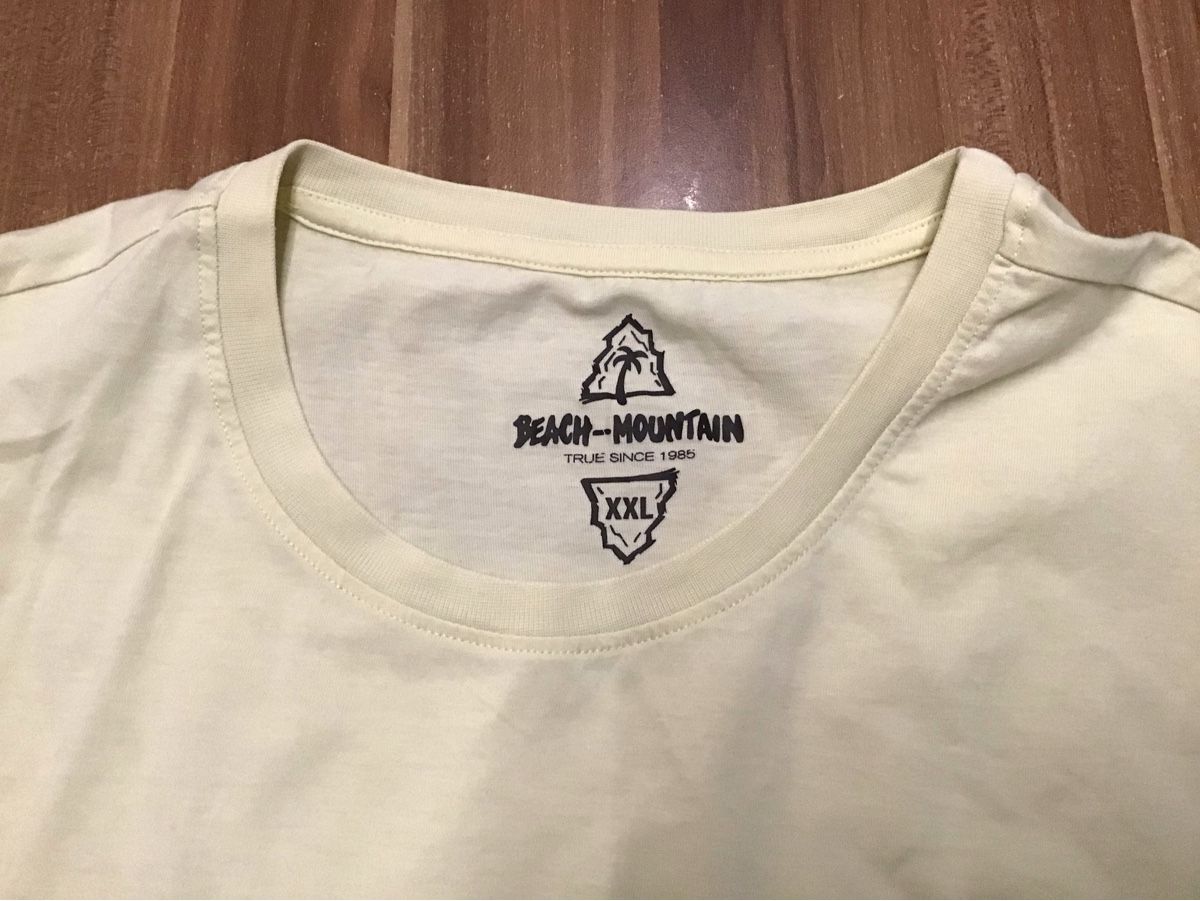 T-shirt: T-Shirt Beach Mountain XXL Hellgelb – Usato da Grabs venduto da ema1991 1