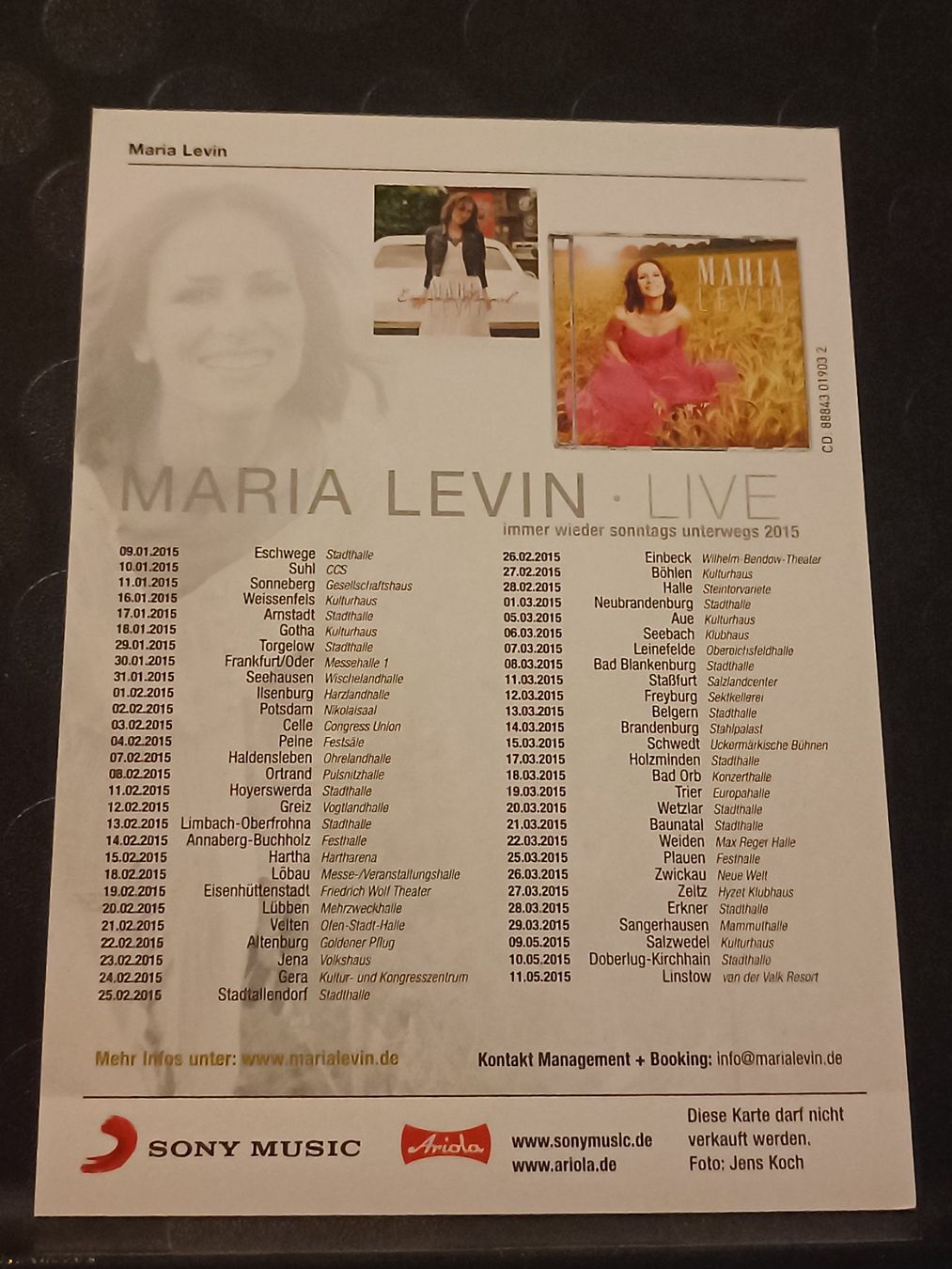 Autografi: Maria Levin - Handsigniert Autogrammkarte – Usato da Menziken venduto da Artographs 1
