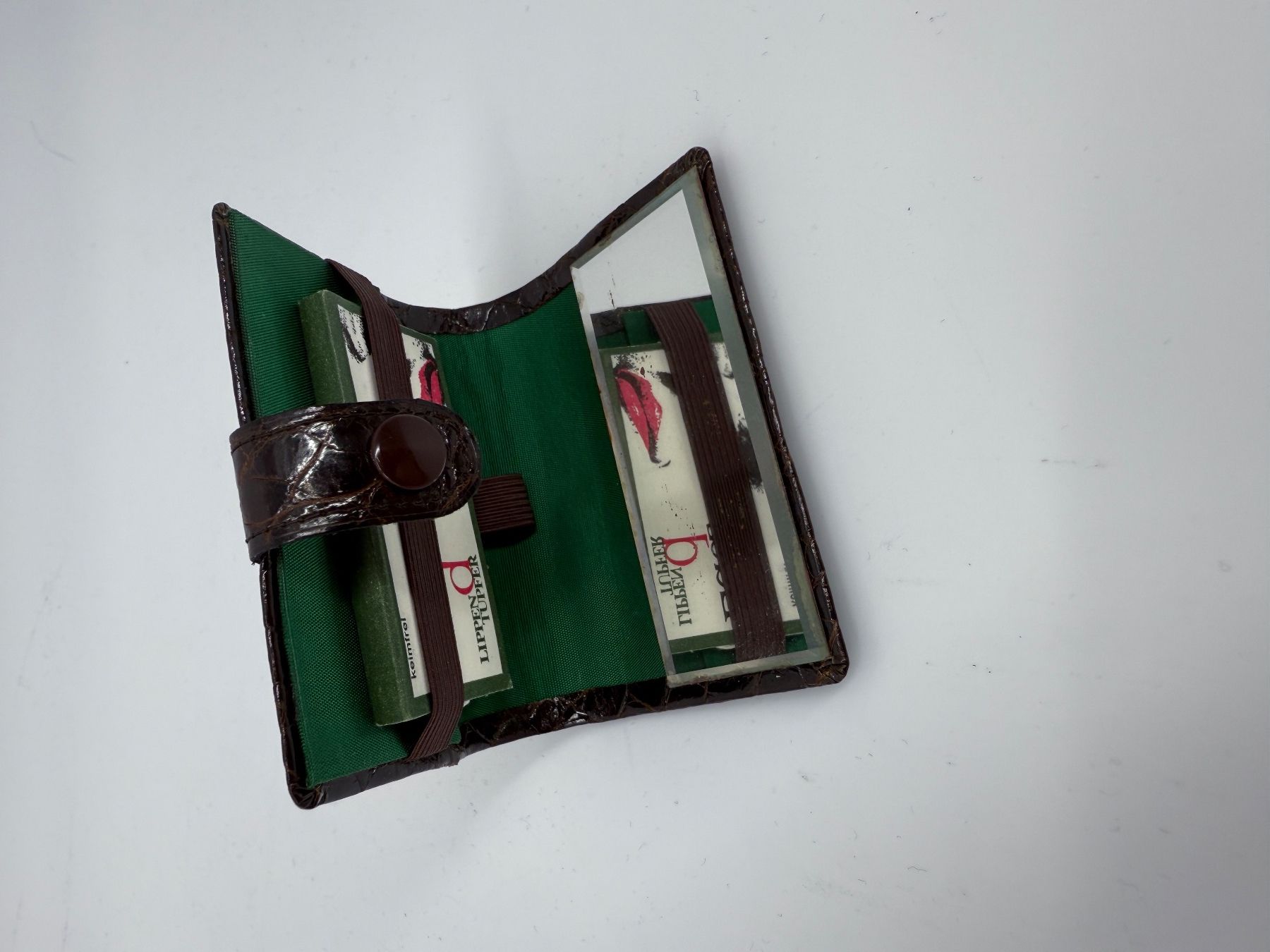 Custodie per cosmetici: Vintage Lippenstift Leder Etui – Usato da Auenstein venduto da moin. 1