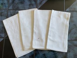 4 Geschirrtücher Tücher Serviette antik alt Leinen 14