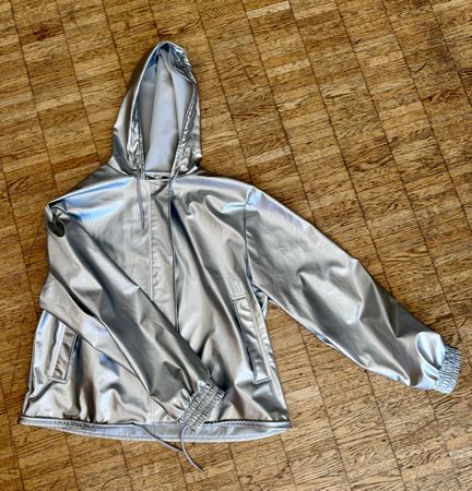 Regenjacke Rains silber metallic Grösse L neuwertig