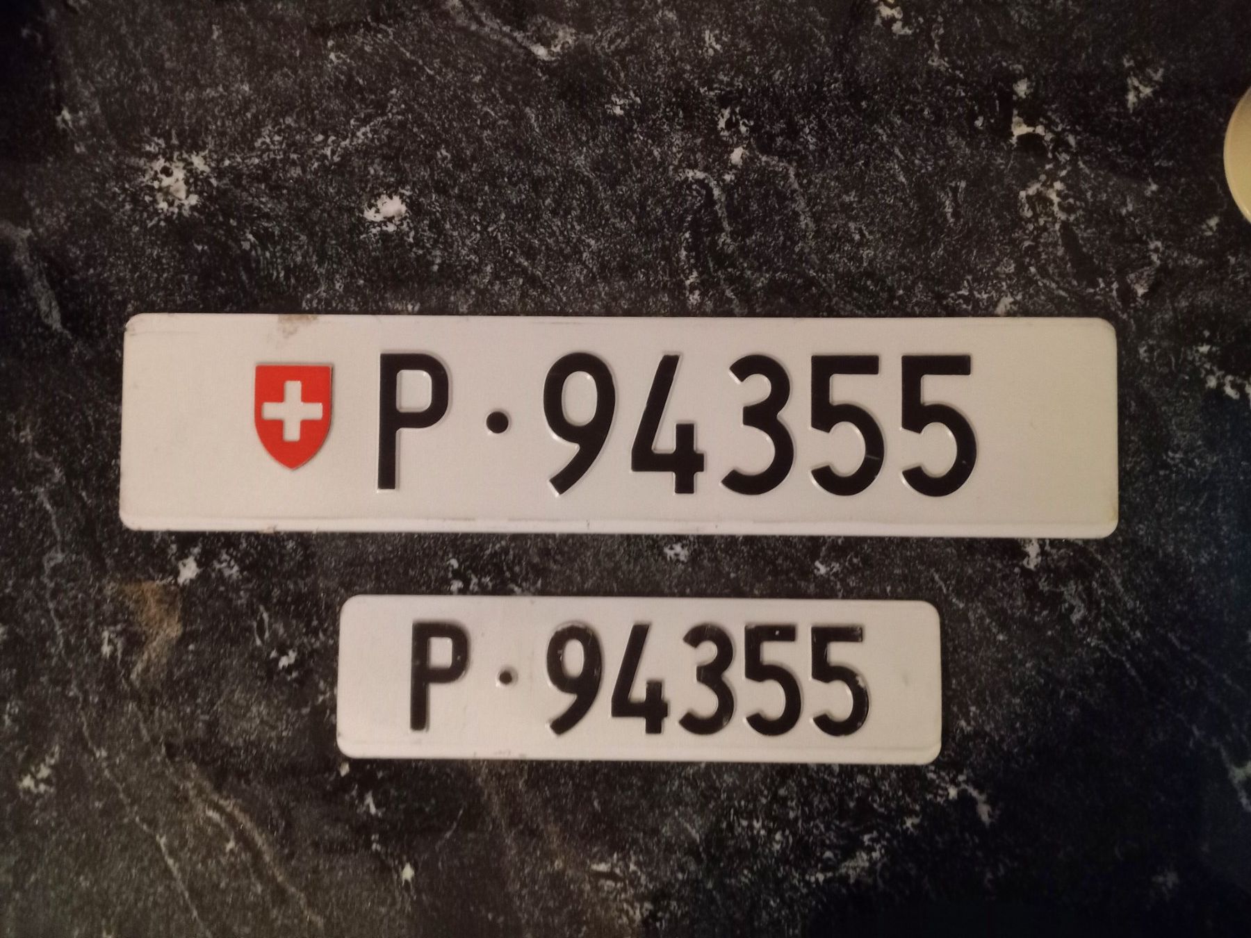 Ecriteaux: 2x Nummernschild PTT Post ausrangiert 94355 – D'occasion à Küttigen par Melisch1000