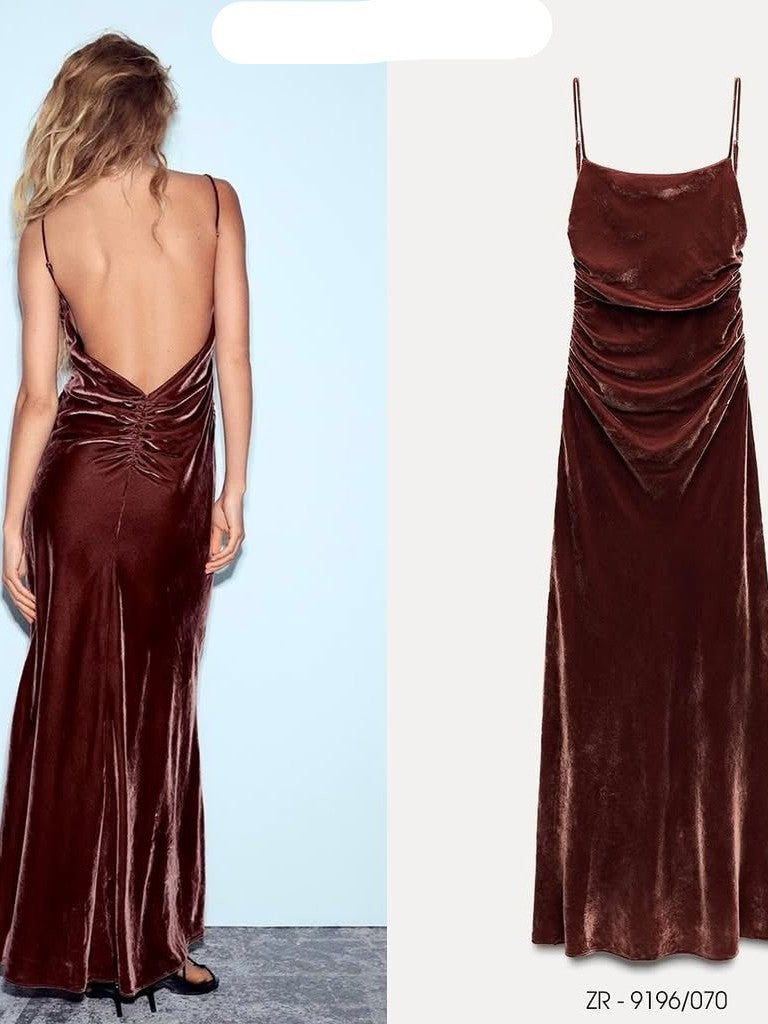 Zara Vestiti: Samtig Maxikleid  Gr. S - Neuwertig – Nuovo e nell'imballaggio originale da Siebnen venduto da koschitoschi