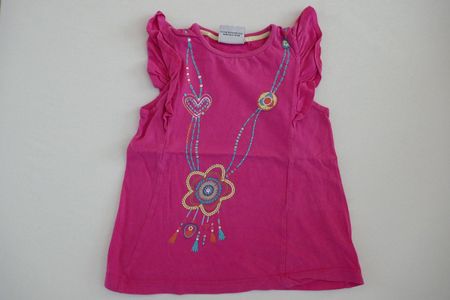 Hübsches pinkes T-Shirt mit Blume, Gr. 104