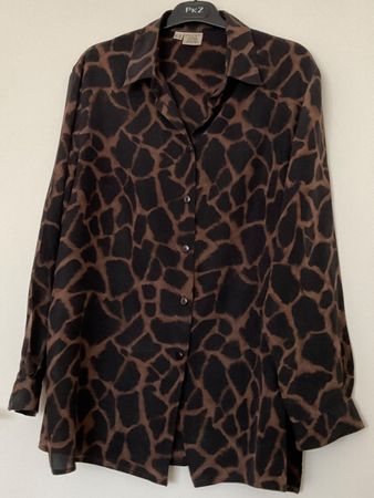 ALBA MODA 100% Seiden Bluse Gr 42 braun