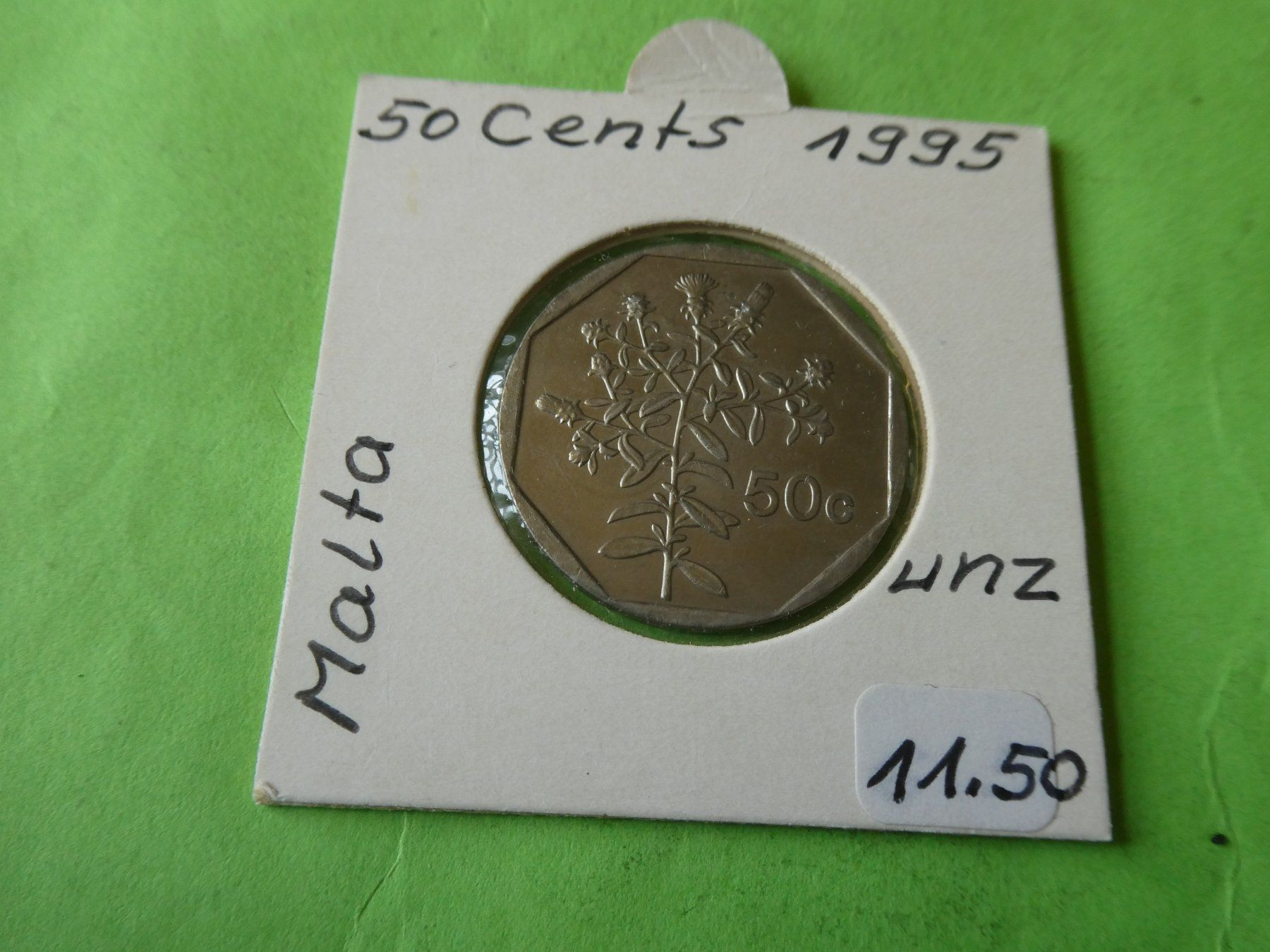 Alle Münzen: Malta 1975, 50 Cents   unz – Gebraucht aus Hinterforst von Rohusri