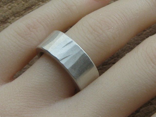 Ringe: breiter UNIKAT Ring Silber 999 Hammerschlag / Gr. 54 – Neu (gemäss Beschreibung) aus Ermatingen von Decovin 2