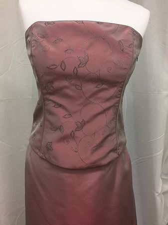 Abendkleid, Lang, altrosa, mit Solla, Gr. 38
