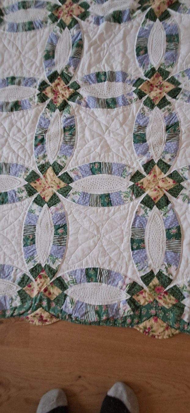 Coperte: Sehr grosser, handgemachter Patchwork Quilt, L 238cm B 220cm – Usato da Chur venduto da Okapi77 6
