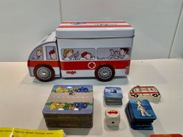 Krankenwagenspiel Blechdose komplett