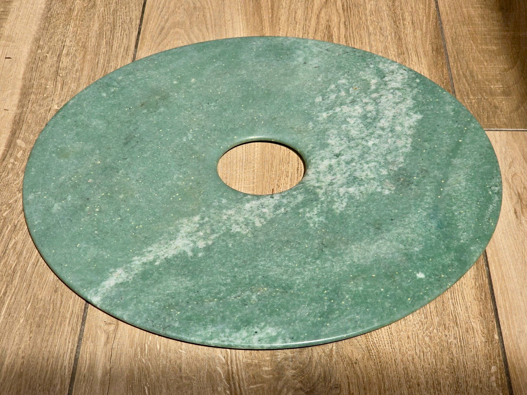 Minerali & Pietre curative: China "Jade" Bi-Scheibe riesig 40cm wohl Serpentin – Usato da Basel venduto da chinarh891 8