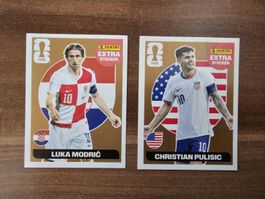 Panini Bronze Extra Sticker Luka Modric & Christian Pulisic