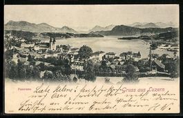 Luzern, Teilansicht aus der Vogelschau
