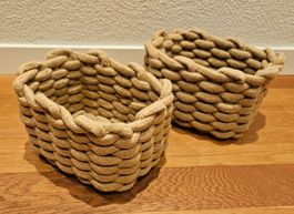 2er Set Korb Aufbewahrung Behälter Organizer Körbe Bad Küche