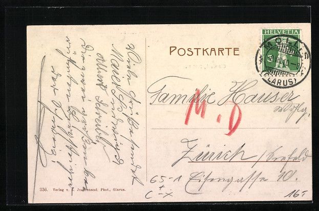 Cartes postales: Näfels-Mollis, Bahnhof mit Glärnisch u – D'occasion à Berlin par bartko-reher 1