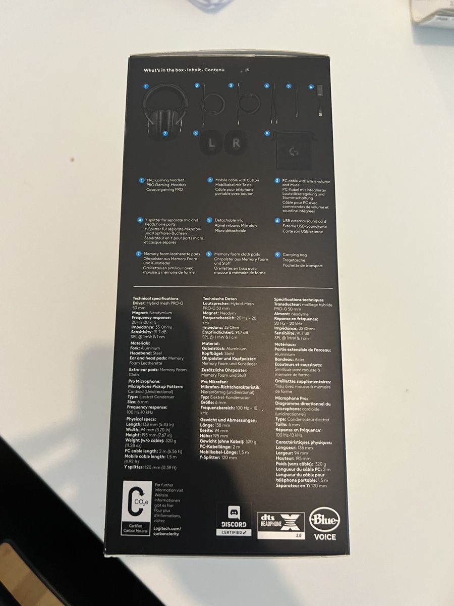 Logitech Cuffie: casque logitech G Pro X comme neuf très peu servi – Nuovo (secondo la descrizione) da Ollon VD venduto da Rider_27 2