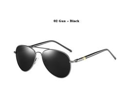 Stylische Piloten Sonnenbrille Gun black mit UV Schutz