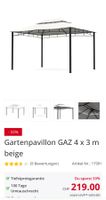 Garten Pavillon 3x4m, Beige, neu, original verpackt.