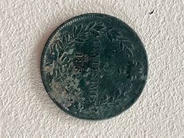 Antike 5 Centesimi Münze, 1862, Vittorio Emanuele II