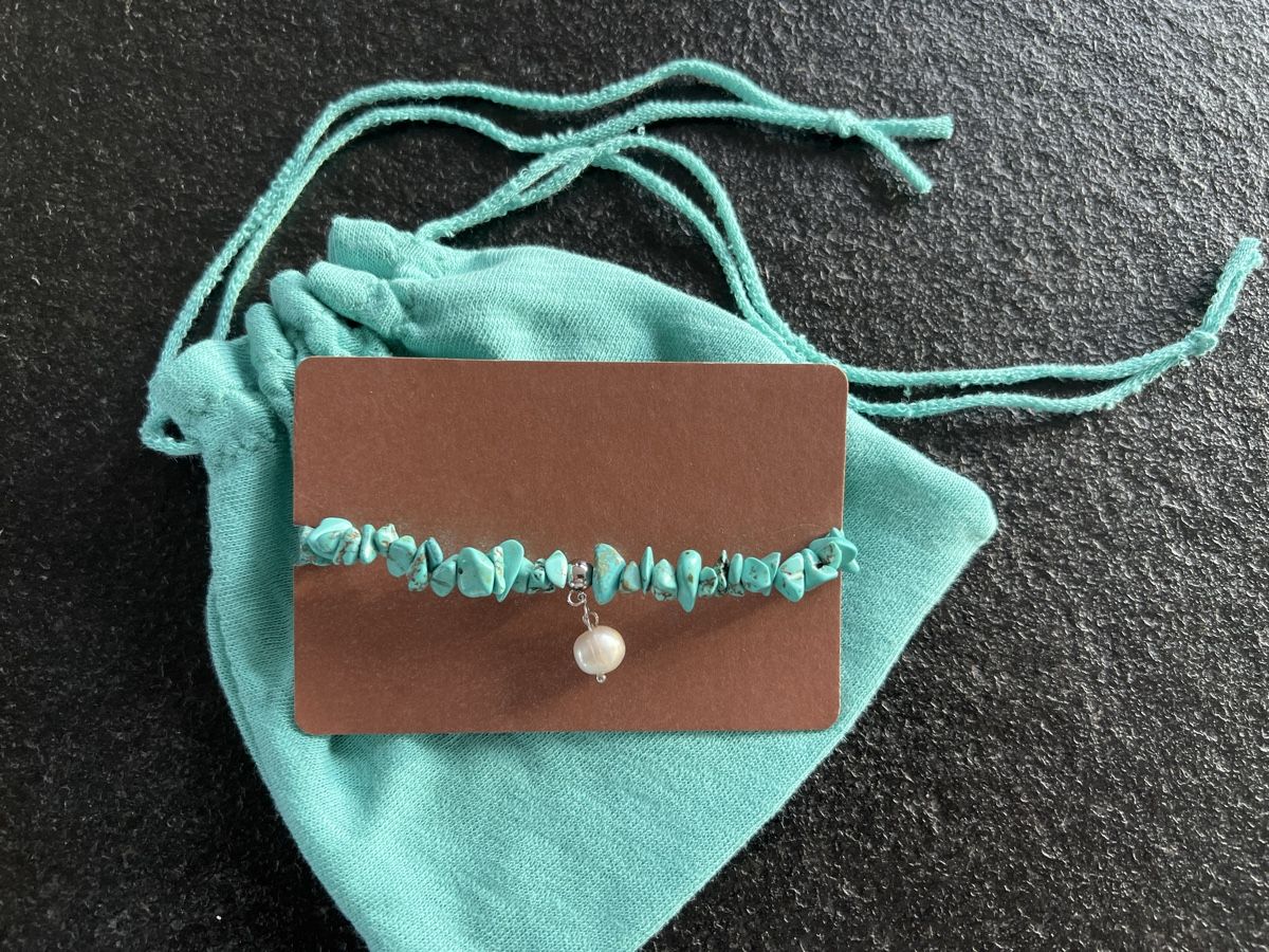 Bracciali & Braccialetti: Armband echte Türkis Steine und Perle – Nuovo e nell'imballaggio originale da HORGEN venduto da vladibarca10 1