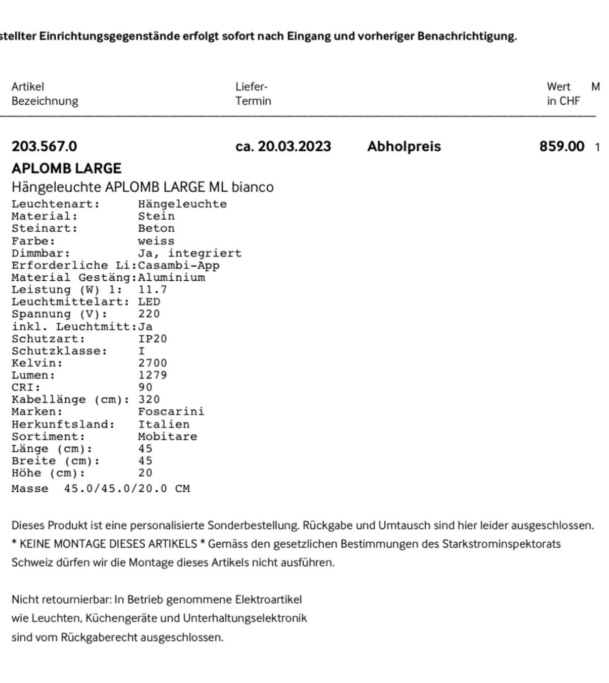 Foscarini Kronleuchter & Deckenlampen: Foscarini - Aplomb Large – Gebraucht aus Herrliberg von simon010939 4