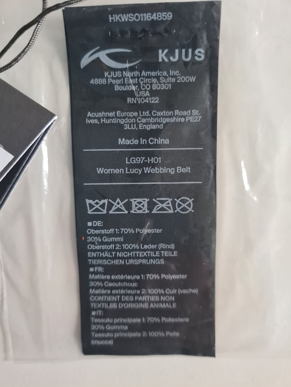 Kjus Ceintures: KJUS WEBBING GOLFGURT WEISS GR.M – Neuf avec emballage d'origine à Adlikon par jahr01 2