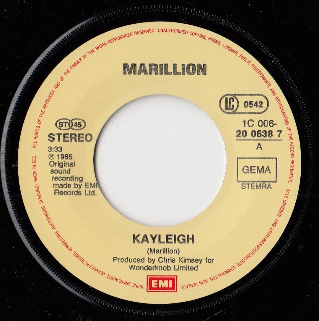 Dischi in vinile: Marillion Vinyl Single von 1985 – Usato da Volketswil venduto da Abcrecords 2