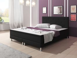 Boxspringbett 140x200 Schwarz Hotelbett Bett