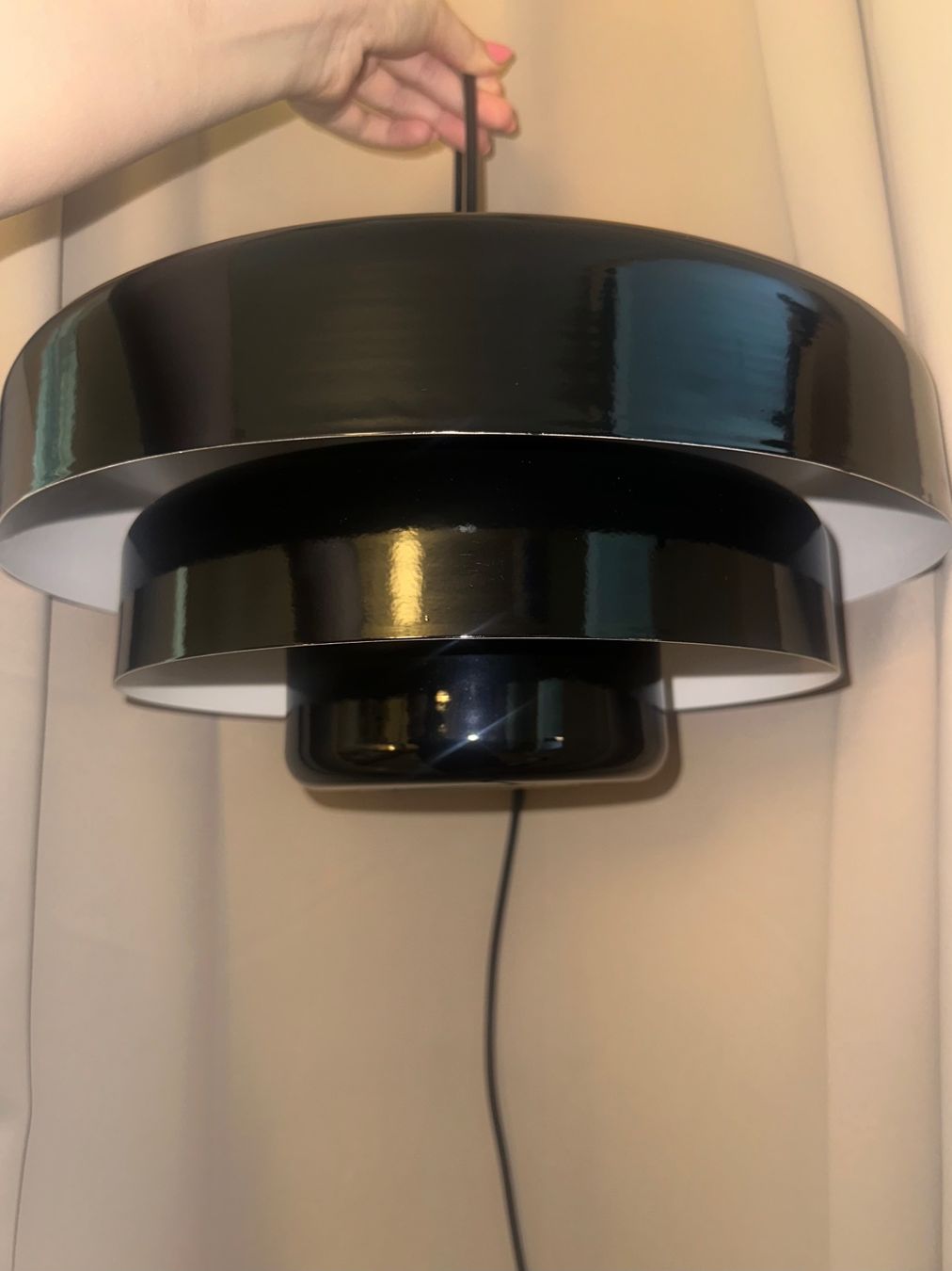 Lampadari & plafoniere: Space Age Stil Hängelampe schwarz, neu! – Usato da Bern venduto da Bellsjingle 3