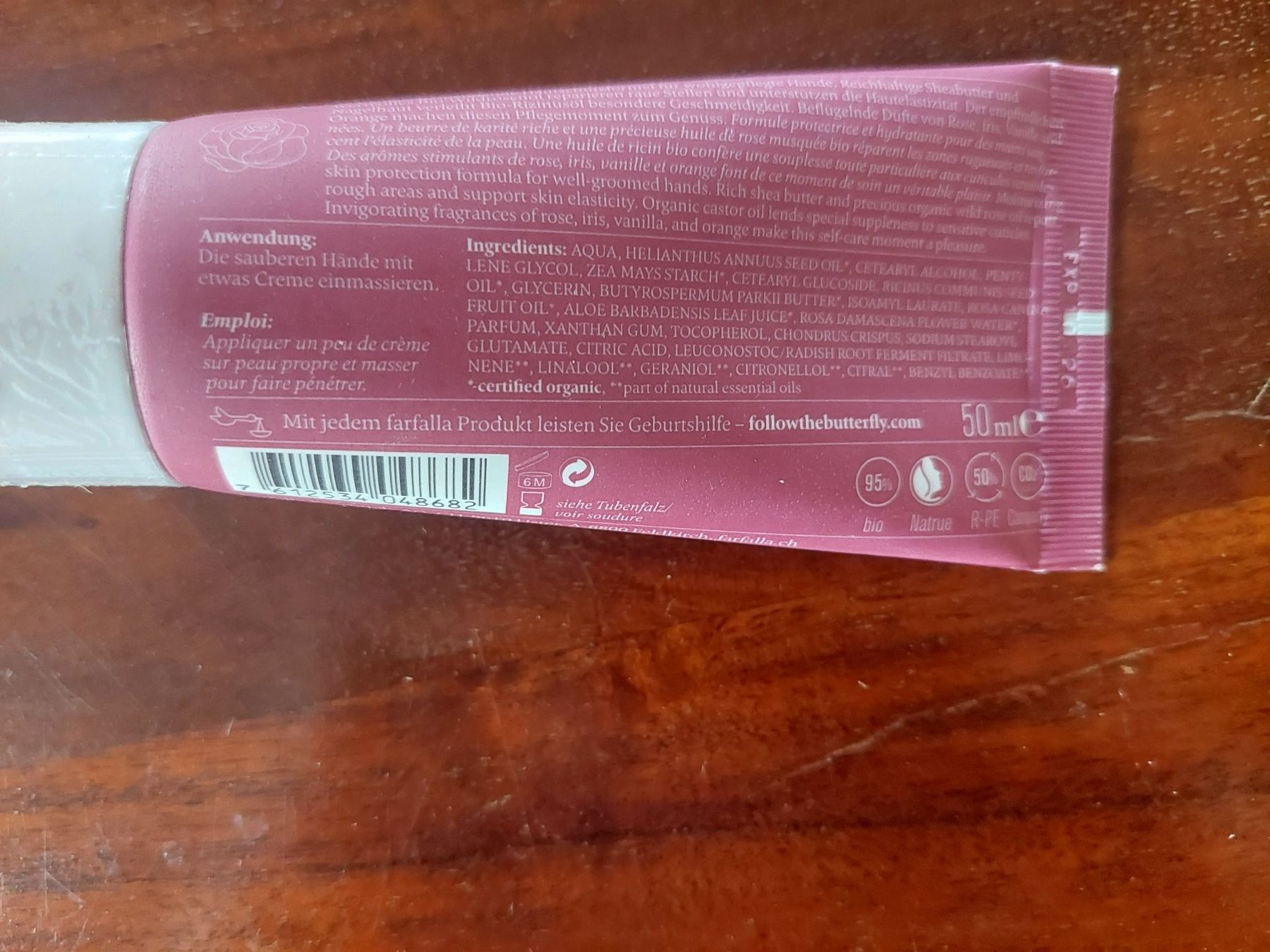 Farfalla Feuchtigkeitspflege: Farfalla Handcreme Hippie Rose 50ml – Neu und originalverpackt aus Beckenried von Havacola 5