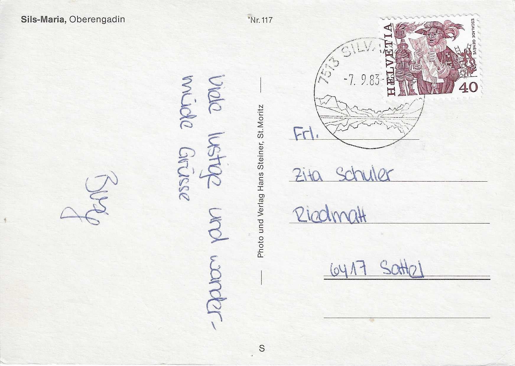 Cartoline postali: Sils-Maria GR – Usato da Rothrist venduto da Stranglehold 1