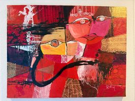 Original Gemälde, Kunst für Zuhause - 88 × 68 cm Leinwand