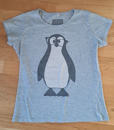 Graues T-Shirt mit Aufdruck / Gr. M
